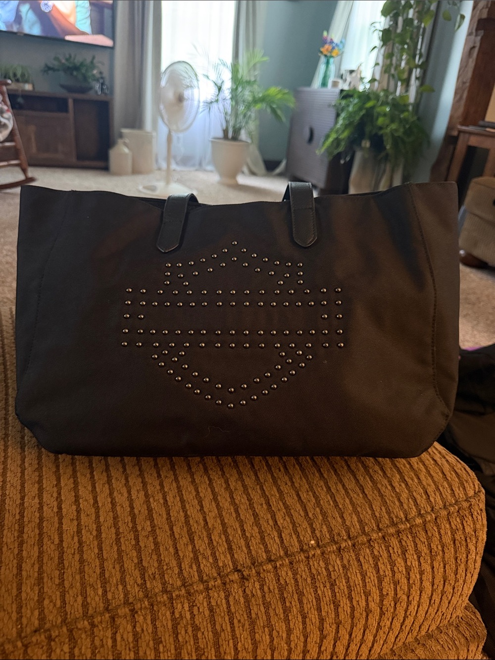 Harley-Davidson Black Studded Logo Tote